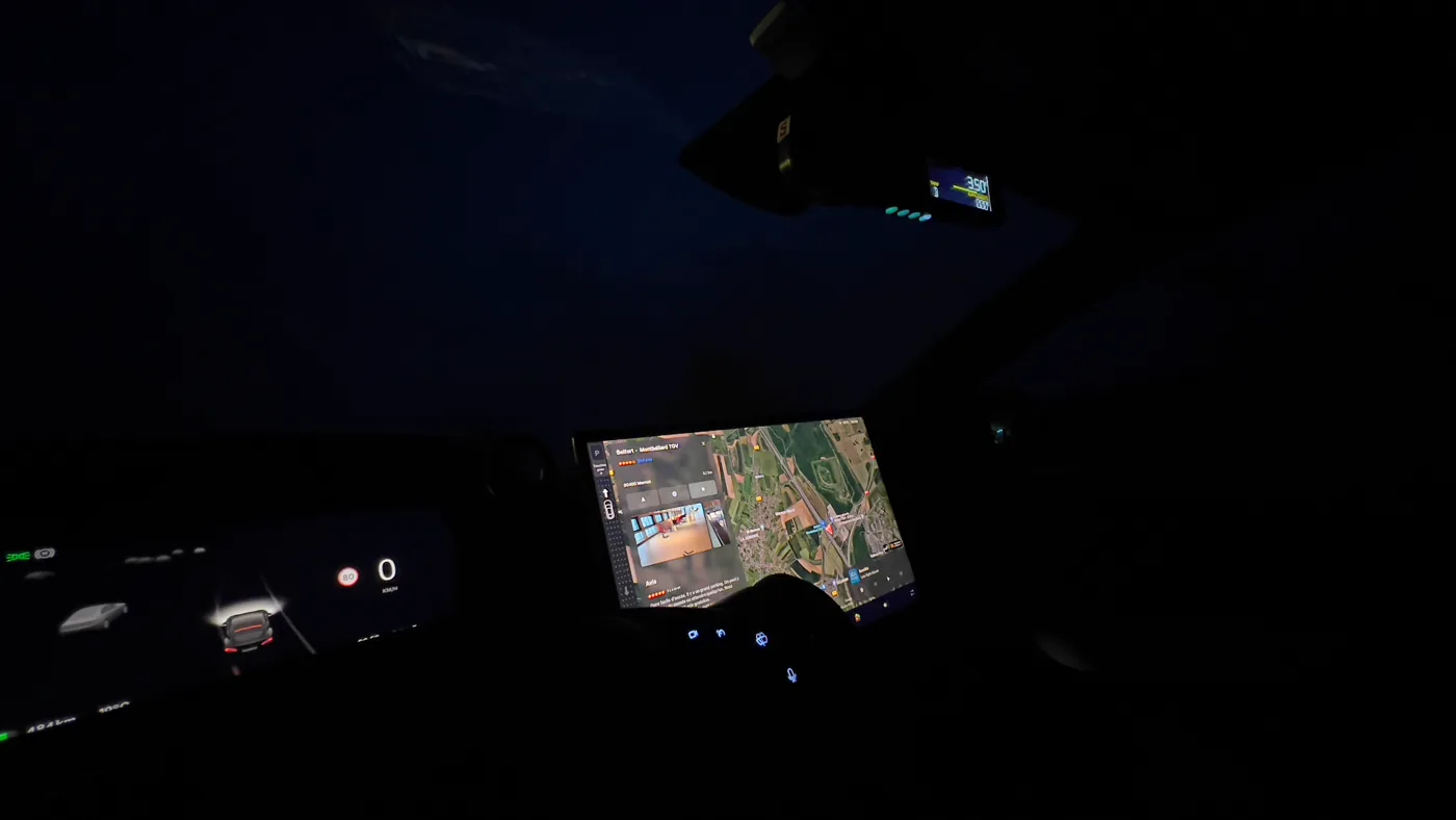 Navigation à bord d'un taxi Alliance Taxis vers la gare Belfort-Montbéliard TGV